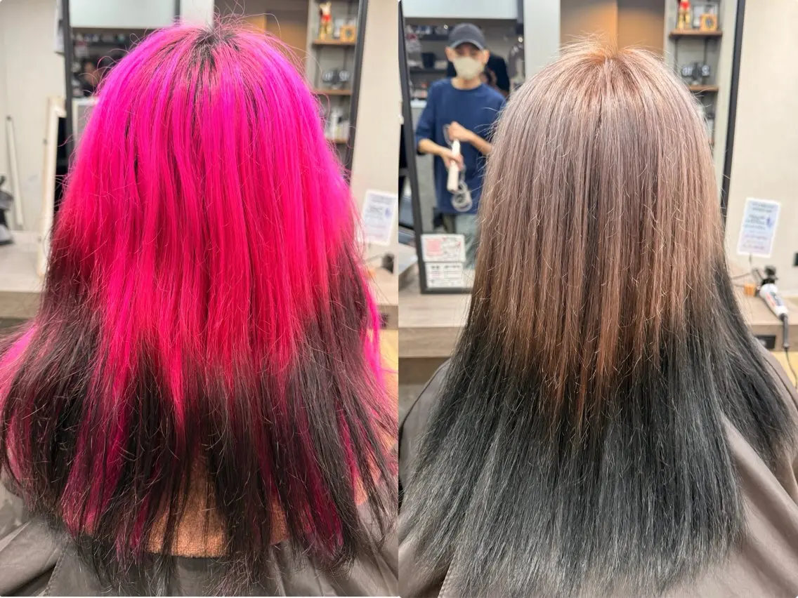 カラー ヘアカラー ルシ🎨/ハイトーン 個性派/グレージュのヘアスタイル
