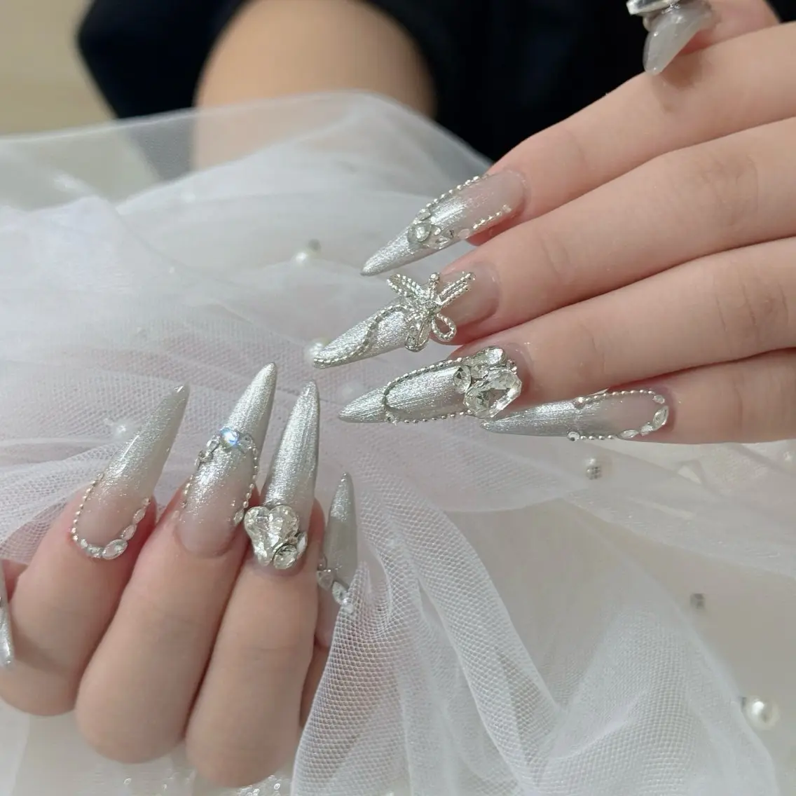 ネイル フットネイル フレンチネイル グラデーション 韓国ネイル ロングネイル ハンドネイル Hani Nail Salonのネイルデザイン