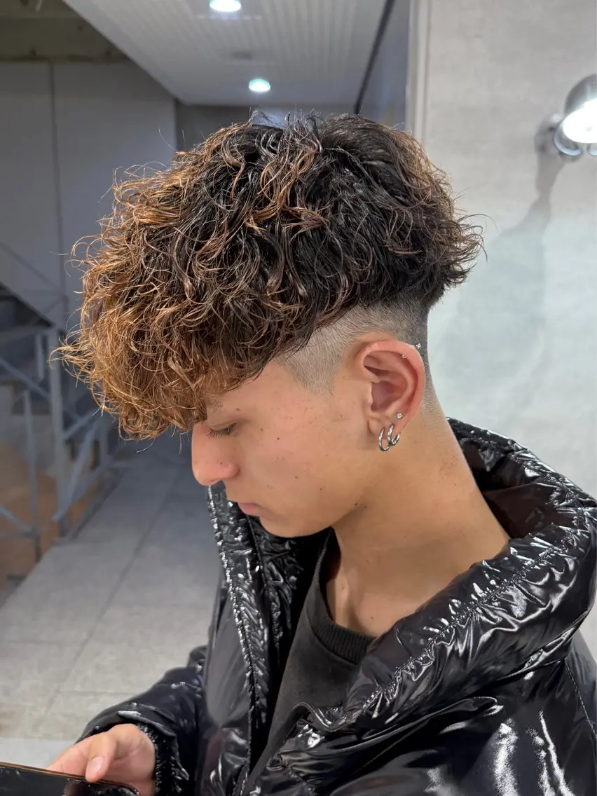 ショート カラー パーマ メンズ 【メンズサロン】 BLUCK 横浜のヘアスタイル