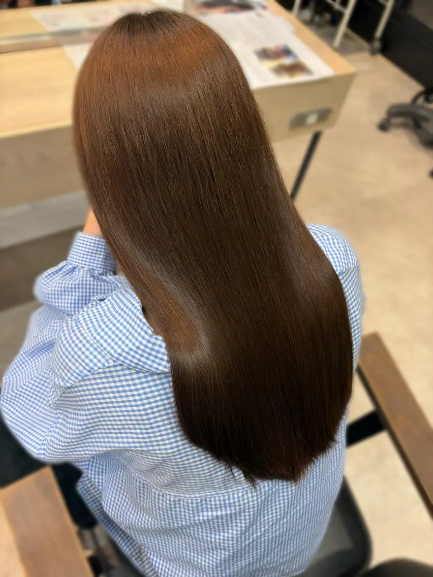 ロング カラー トリートメント 暖色/髪質改善/ アレンジ/あこのヘアスタイル