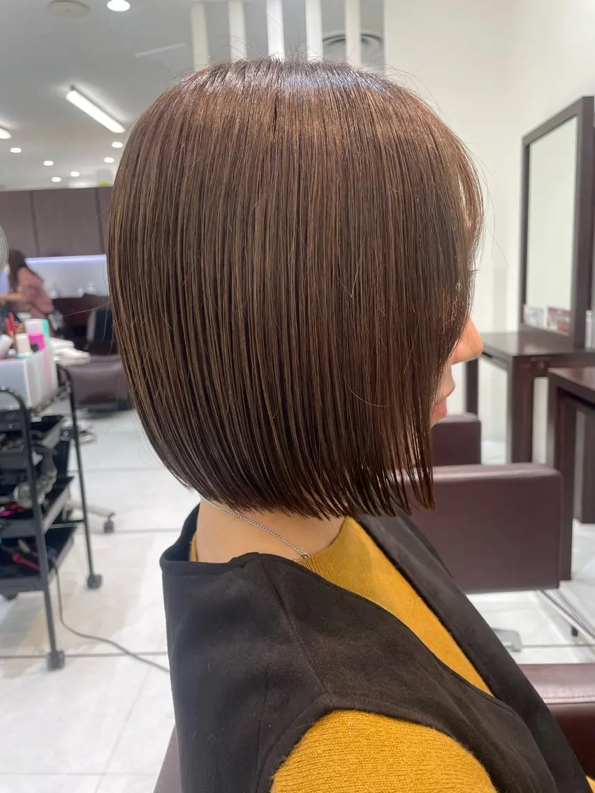 ショート カラー ブラウンカラー オリーブブラウン ボブ 【千葉駅南口歩1分】 MAKAのヘアスタイル
