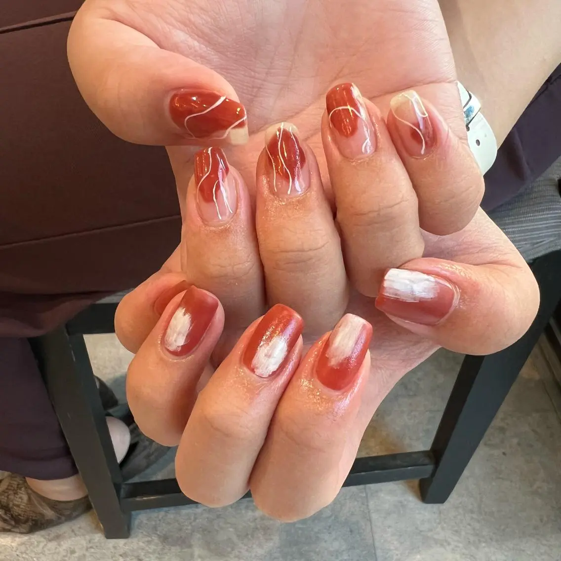 ネイル マットネイル ニュアンスネイル sode shioriのネイルデザイン