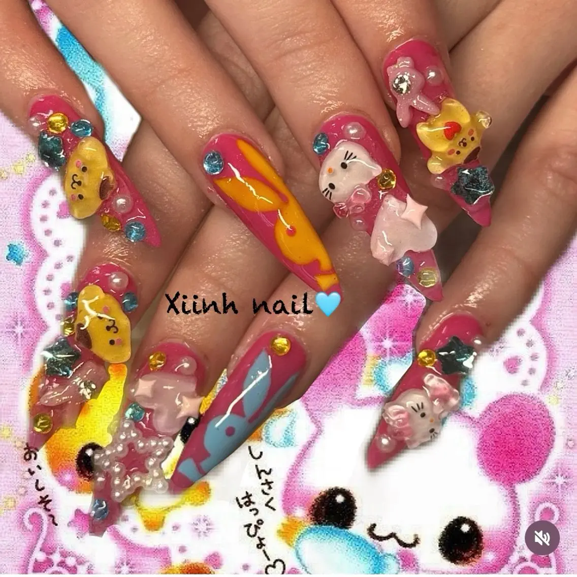 ネイル チークネイル 桜ネイル フットネイル ジェルネイル ハロウィン XIINH NAIL SALONのネイルデザイン