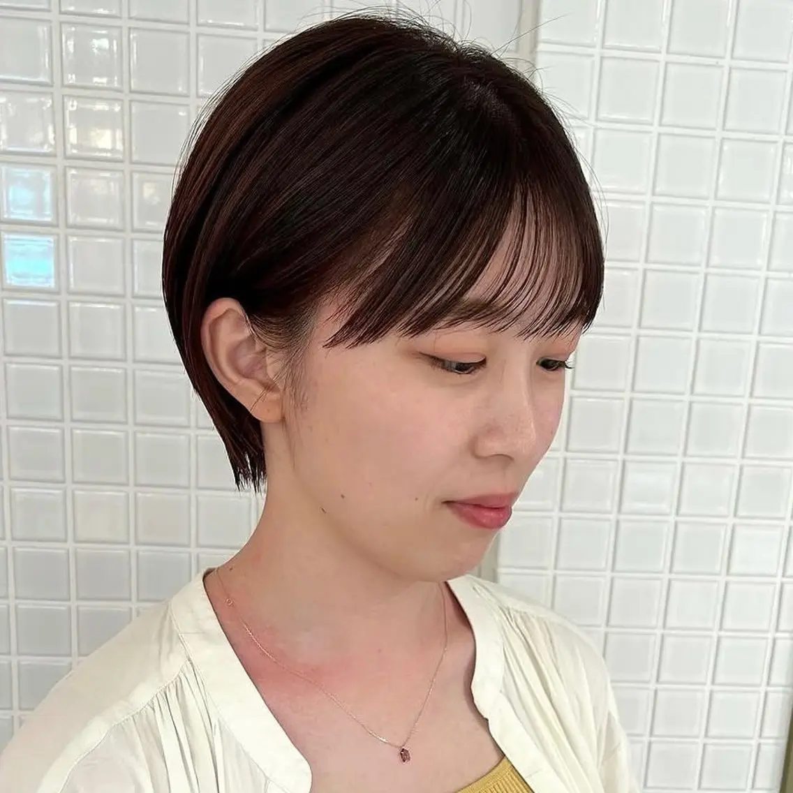 ショート 丸みショート ショートヘア 🎯🦖ʜᴀɴᴀ 似合わせショート🌷のヘアスタイル