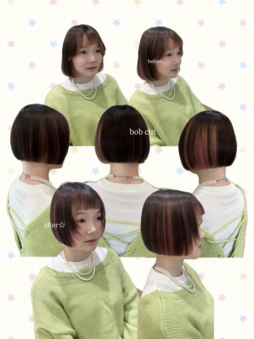 ショート ボブ 顔周りカット 伸ばしかけ ショートヘア ai / Lond idealのヘアスタイル
