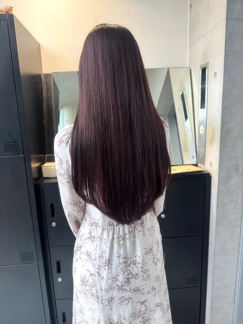セミロング カラー パーマ ヘアアレンジ 透明感/オリーブ/ グレージュ/YUKAのヘアスタイル