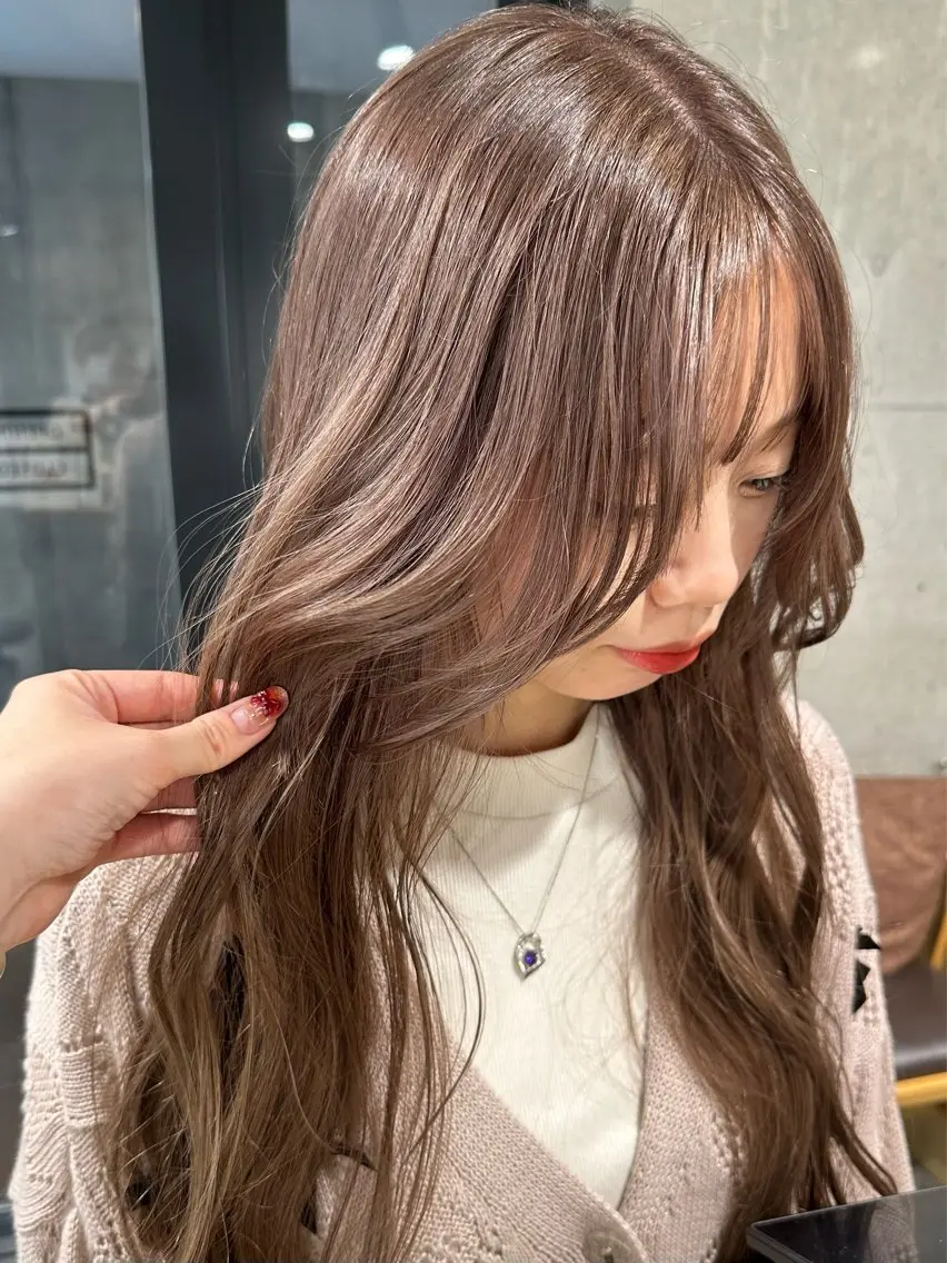 セミロング カット ヘアカラー ︎🤎W color MIYU‎🤎のヘアスタイル