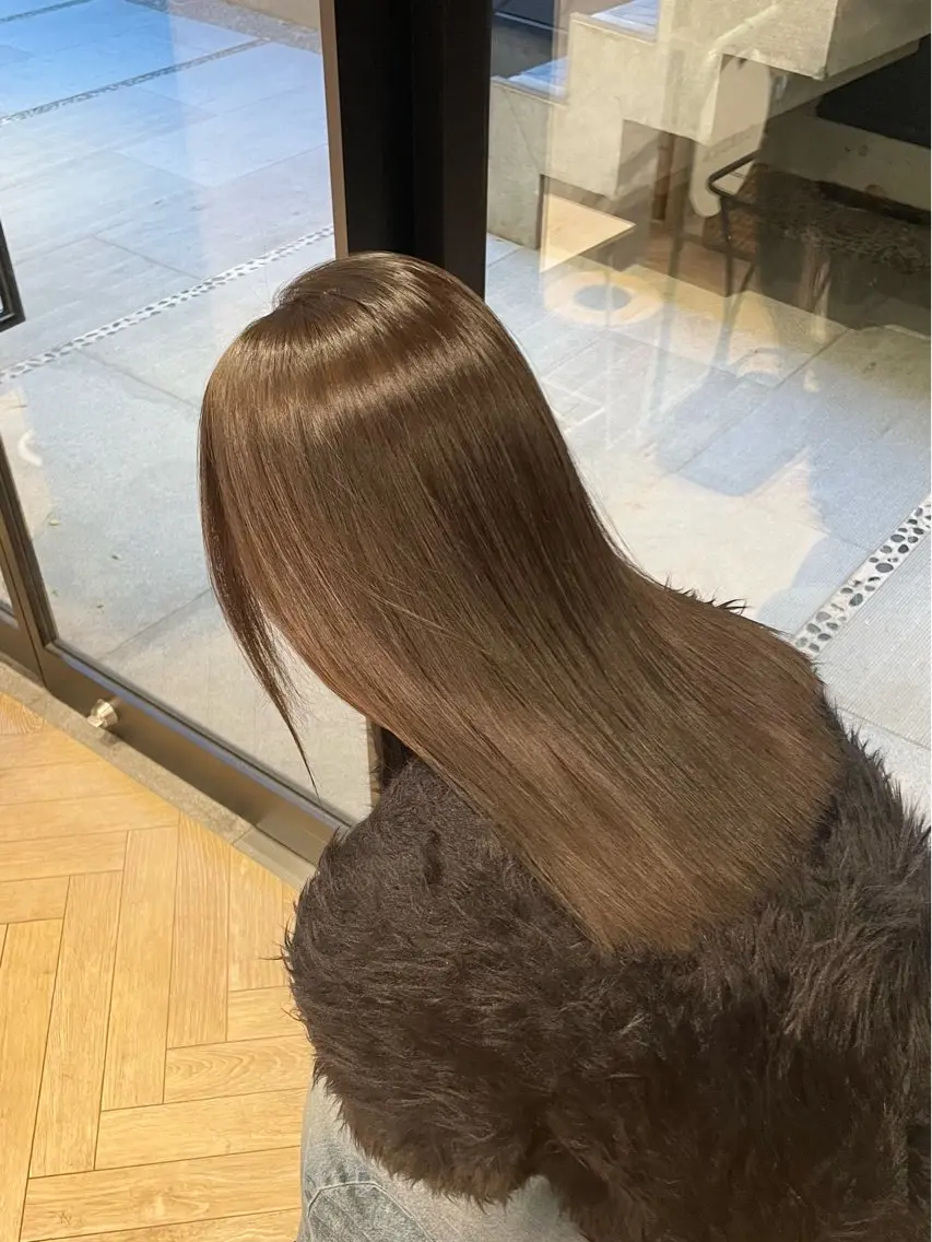 ミディアム カラー うる艶カラー/美髪 トリートメント/めいのヘアスタイル