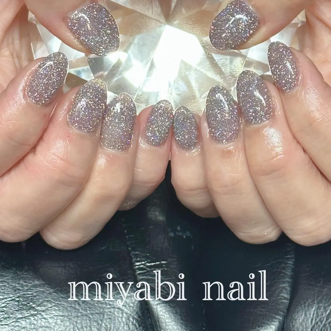 ネイル ブルー フラッシュネイル ジェルネイル キラキラネイル 持ち込み ハンドネイル miyabi nail 桂川駅近くのネイルデザイン