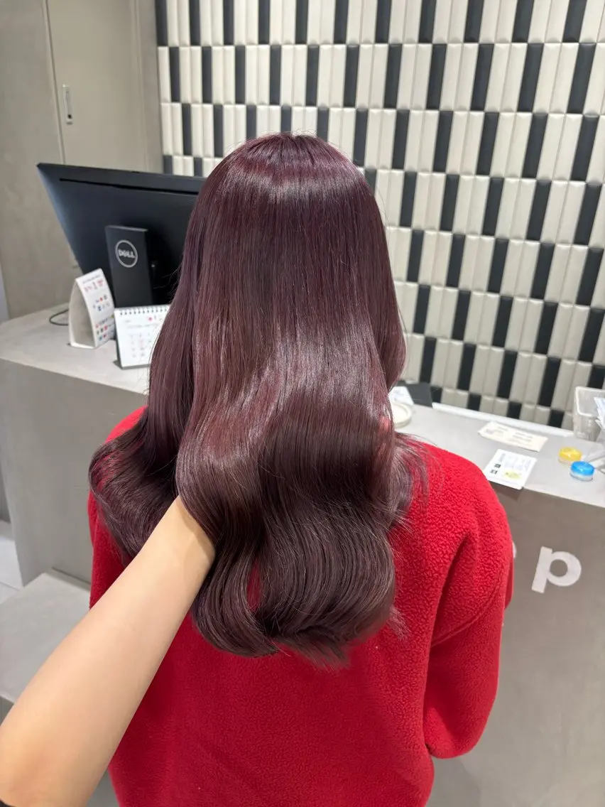 セミロング ヘアカラー トリートメント 望 吹のヘアスタイル