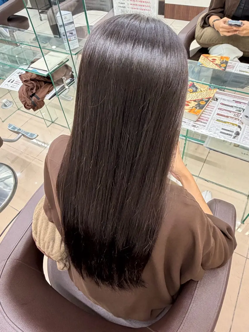 ロング くせ毛 髪質改善 縮毛矯正 トリートメント 酸性ストレート 髪質改善デザイナー kazu🐰のヘアスタイル