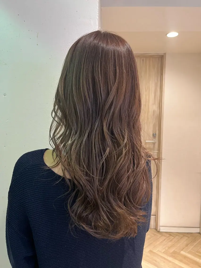 ロング ハイライト 大人カラー✳︎ボブ 横関由美のヘアスタイル