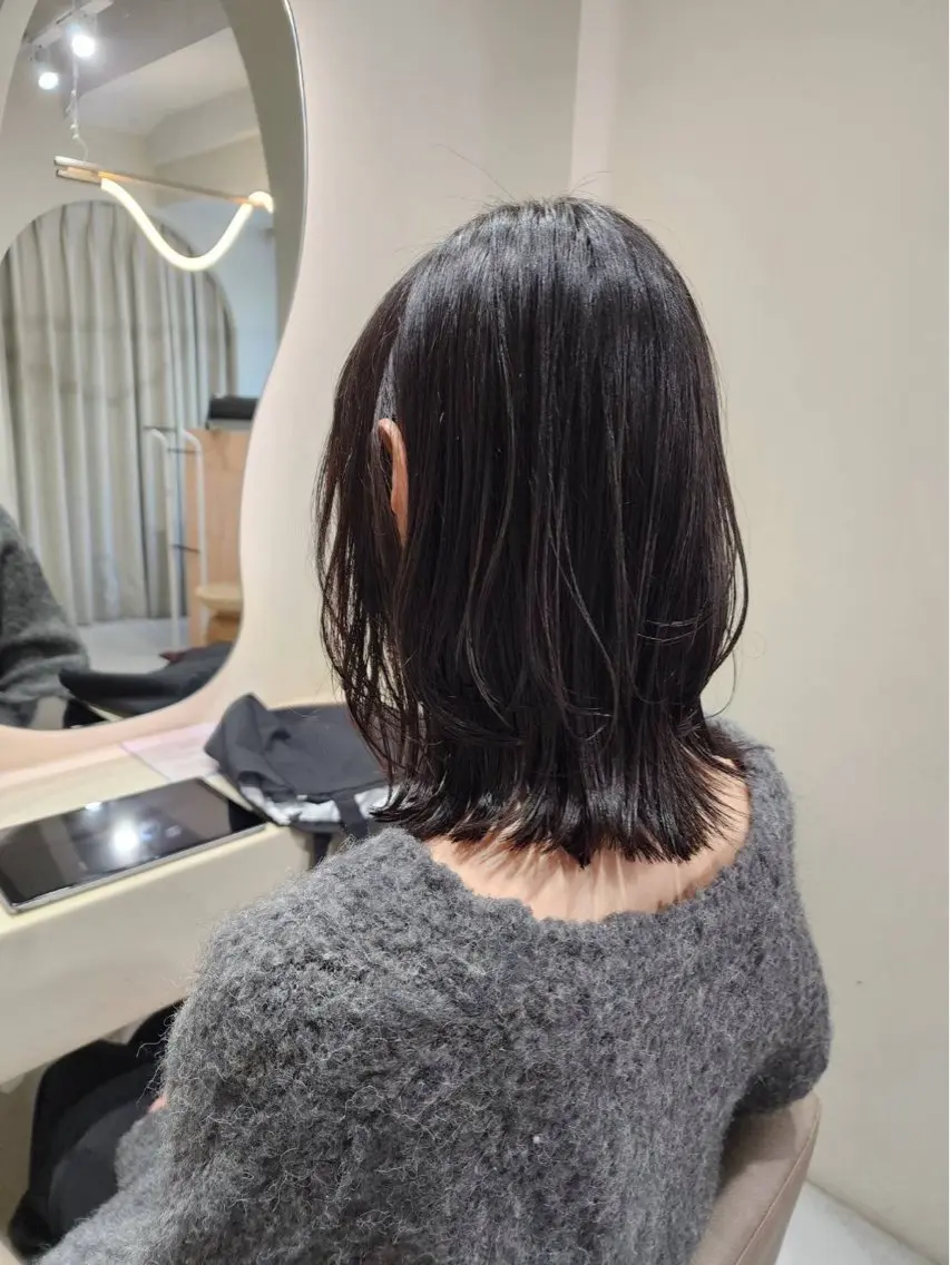 ミディアム 白髪率別白髪ぼかし /なおき/表参道のヘアスタイル