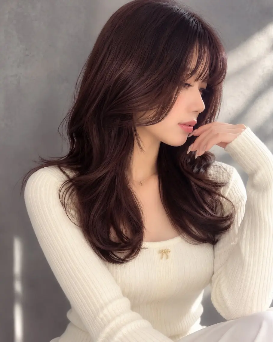 セミロング カラー レッドカラー ヘアカラー Grow by NYNY 打越裕樹のヘアスタイル