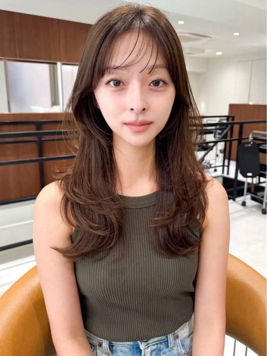 ミディアム カラー ヘアアレンジ ヘアカラー トリートメント 🫧透明感カラー/ Wカラー🫧namiのヘアスタイル