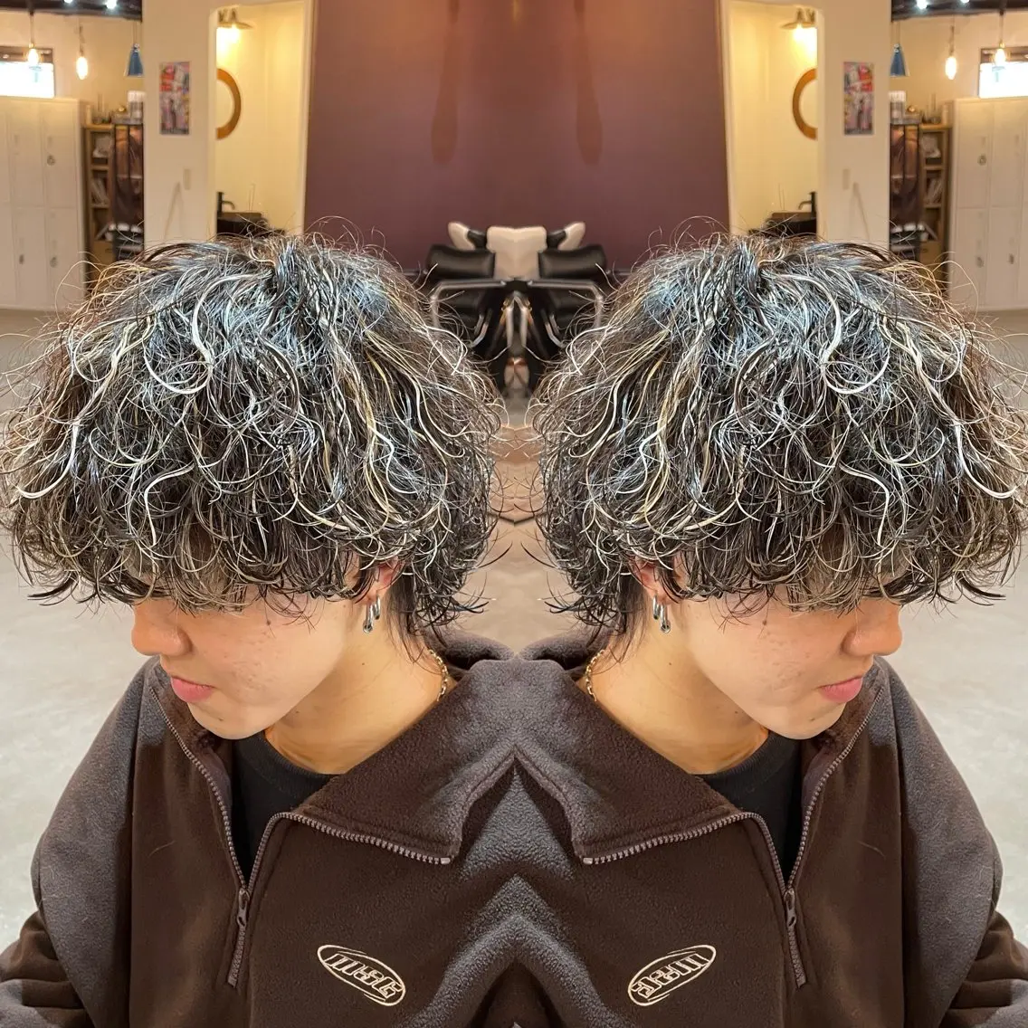 カラー パーマ メンズ シャドウパーマ/縦落 ちパーマ 大久保拓実のヘアスタイル