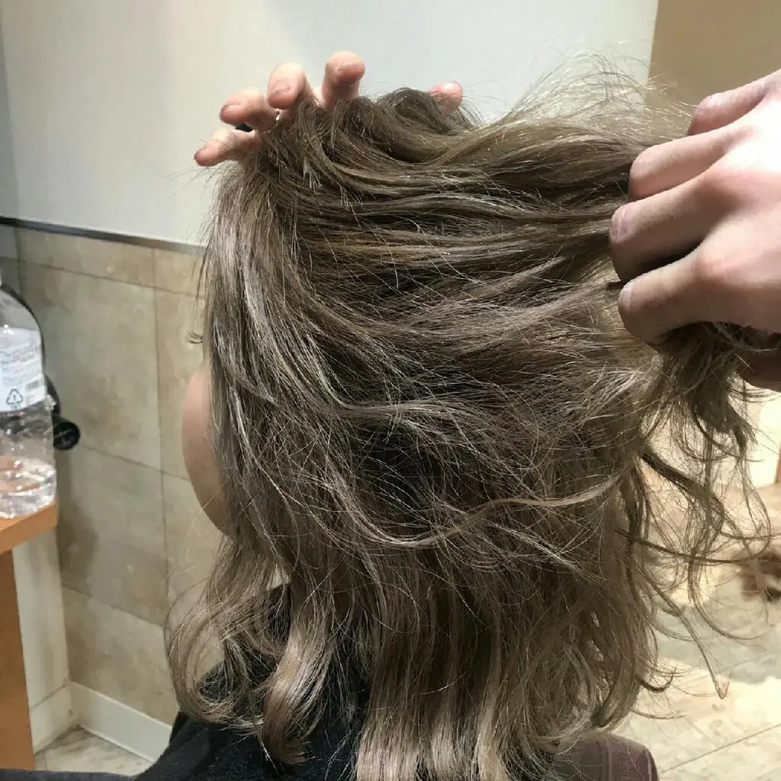 ミディアム カラー ハイライトカラー ハイライト 100%髪質改善特化 TRUNSのヘアスタイル