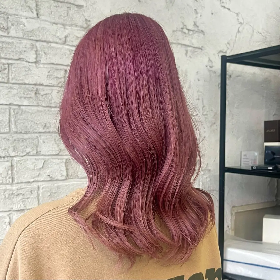 セミロング 艶髪ブリーチカラー 💗manaka💗のヘアスタイル