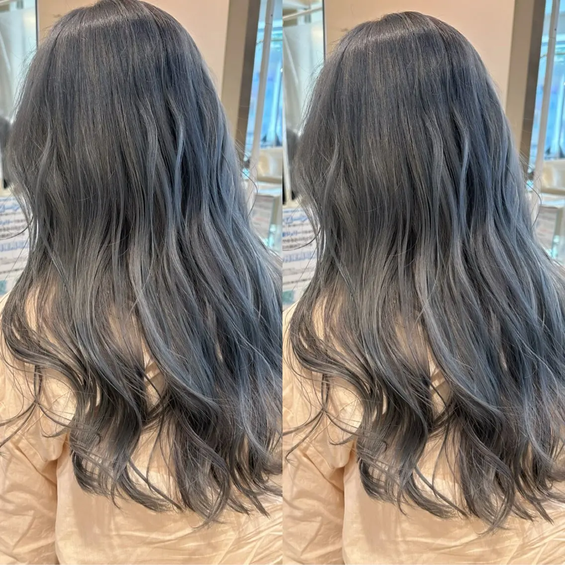 【1番人気メニュー💎】1ブリーチ×艶感カラー×top stylistカット×Aujua2stepトリートメントの写真