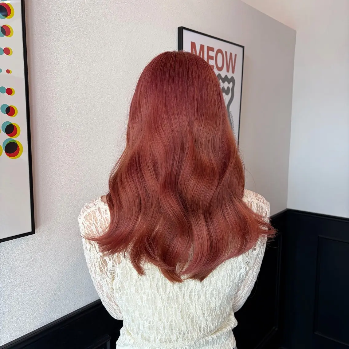 セミロング ヘアカラー スズキ リコのヘアスタイル