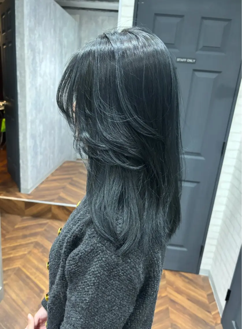 セミロング カラー ヘアアレンジ カット ヘアカラー トリートメント kei🤎ベージュ /透明感カラー/博多のヘアスタイル
