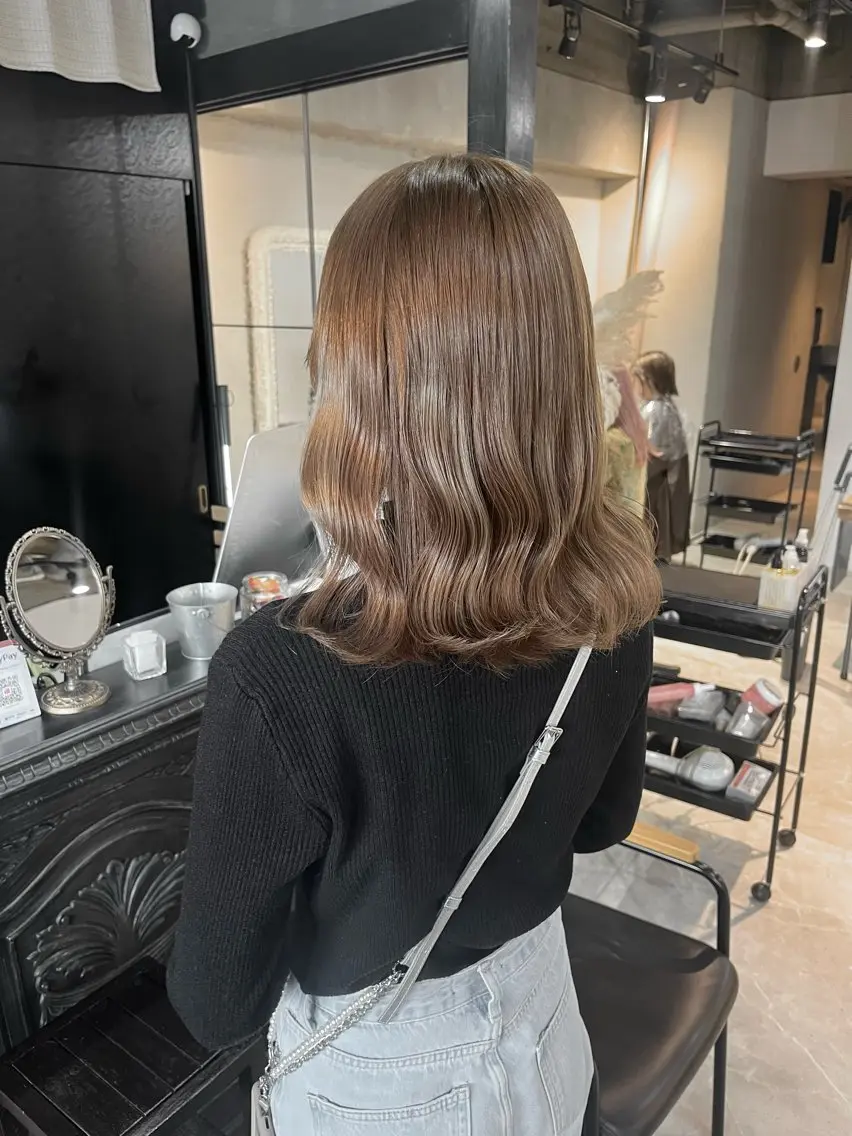 セミロング ヘアカラー 透明感カラー/ 池袋/nana 🩰のヘアスタイル