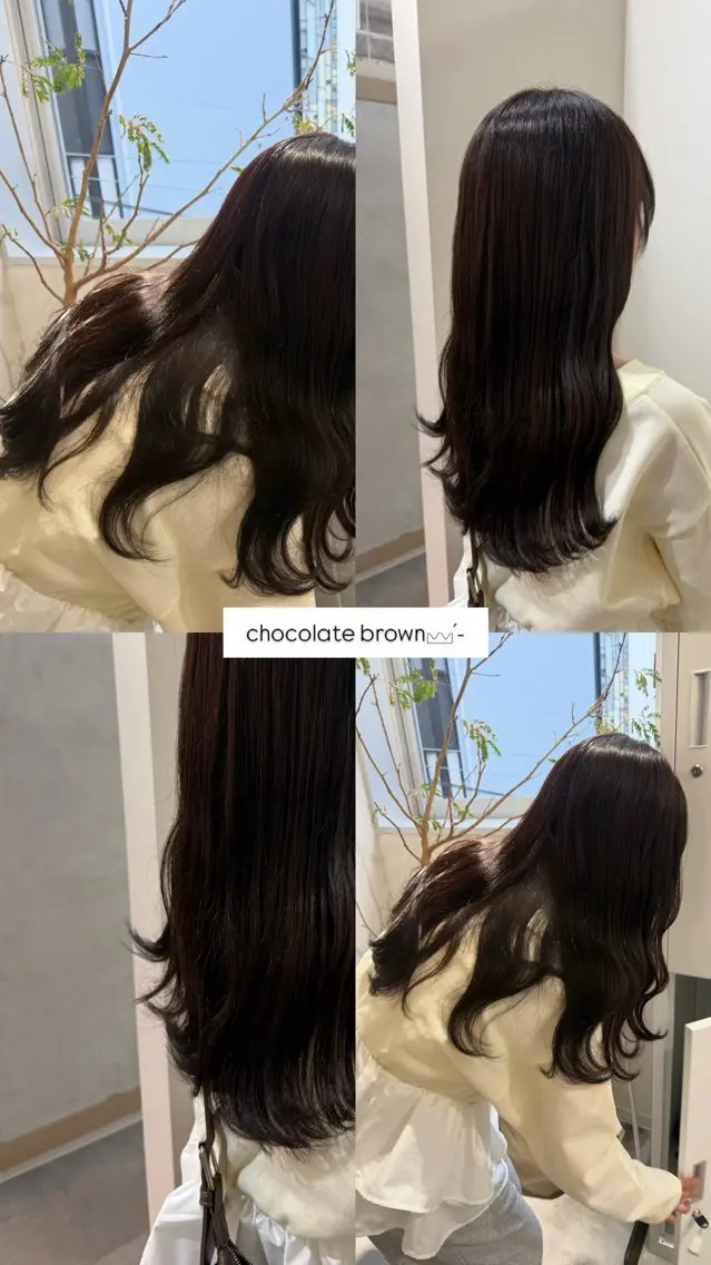 ロング カラー ブラウンカラー チョコレートブラウン 透明感カラー カット ヘアカラー トリートメント 梅田/ 髪質改善/ 似合わせ/RINKAのヘアスタイル