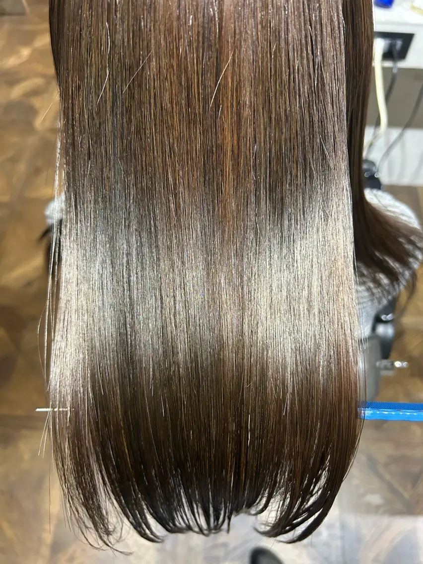 セミロング カラー セミロングパーマ ヘアカラー 【髪質改善】 むかいみきのヘアスタイル