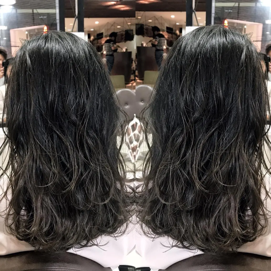 ミディアム カラー シールエクステ⭐️ オオミタクヤのヘアスタイル