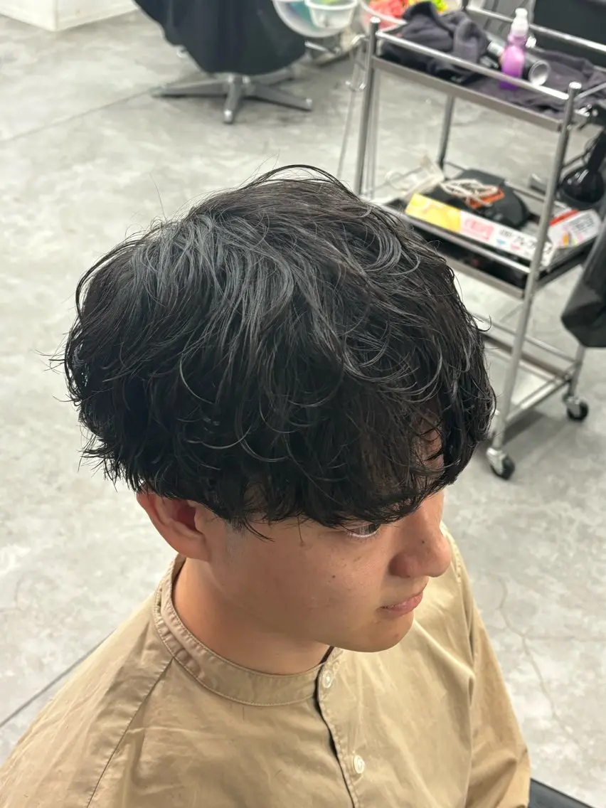 ショート パーマ メンズ カット パーマ ヘアセット お悩み解消✨/ メンズパーマ✨/直樹のヘアスタイル