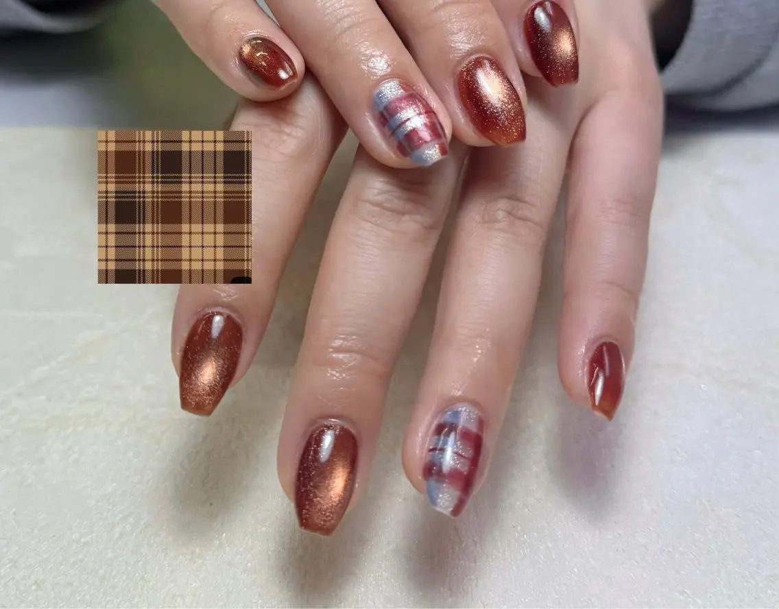 ネイル アートネイル オーロラネイル 長さ出し フレンチネイル ジェルネイル ハンドネイル 中野駅から2分 MEO NAILのネイルデザイン