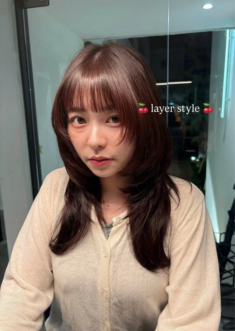 ロング レイヤーカット カット Ryo リョウのヘアスタイル