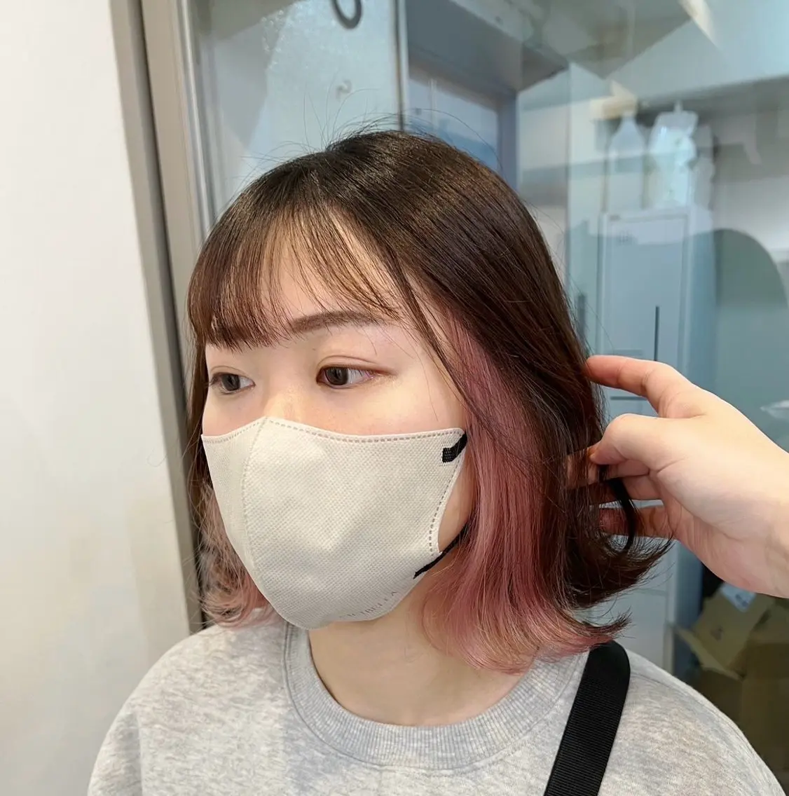 ショート カラー ベージュカラー インナーカラー ピンクカラー ピンクベージュ 指名数No.1 /NAOYAのヘアスタイル