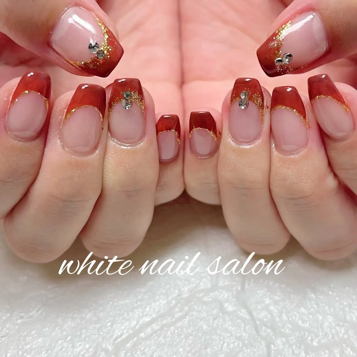 ネイル ラメ(グリッター) ハンドネイル white nail salonのネイルデザイン