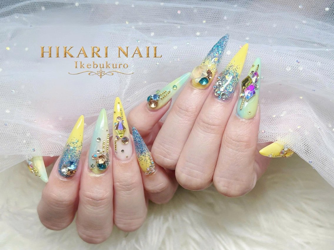 ネイル チークネイル 長さ出し フレンチネイル ガーリー ハロウィン ハンドネイル HikariNail Ikebukuroのネイルデザイン