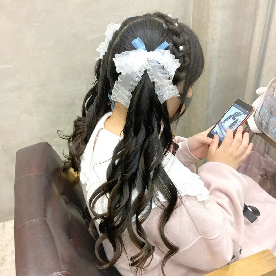 ロング ヘアアレンジ カット スパのヘアスタイル