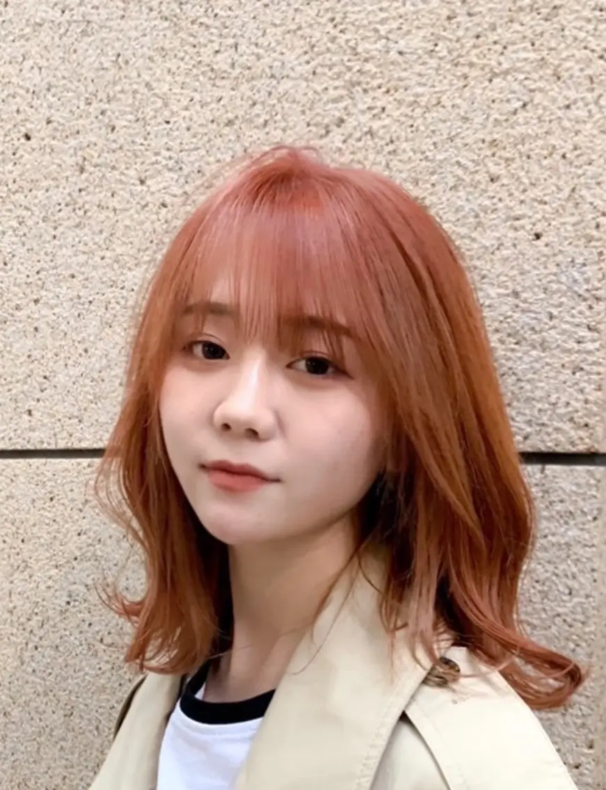 セミロング カラー ブリーチ 縮毛矯正 吉祥寺プルエクステ 🌟Hiraiのヘアスタイル