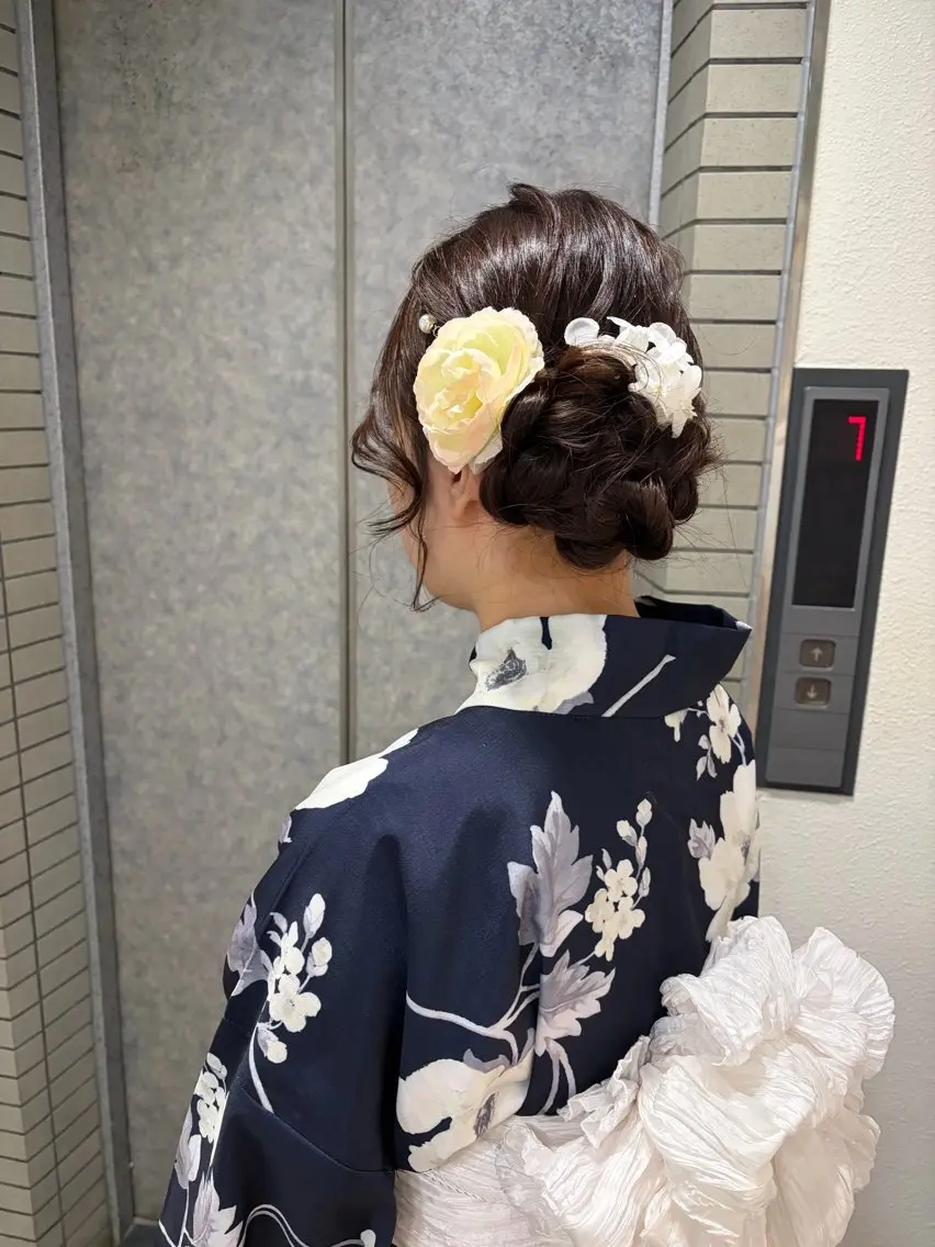 着付け ヘアセット/レイヤー 赤み消し/はるかのヘアスタイル