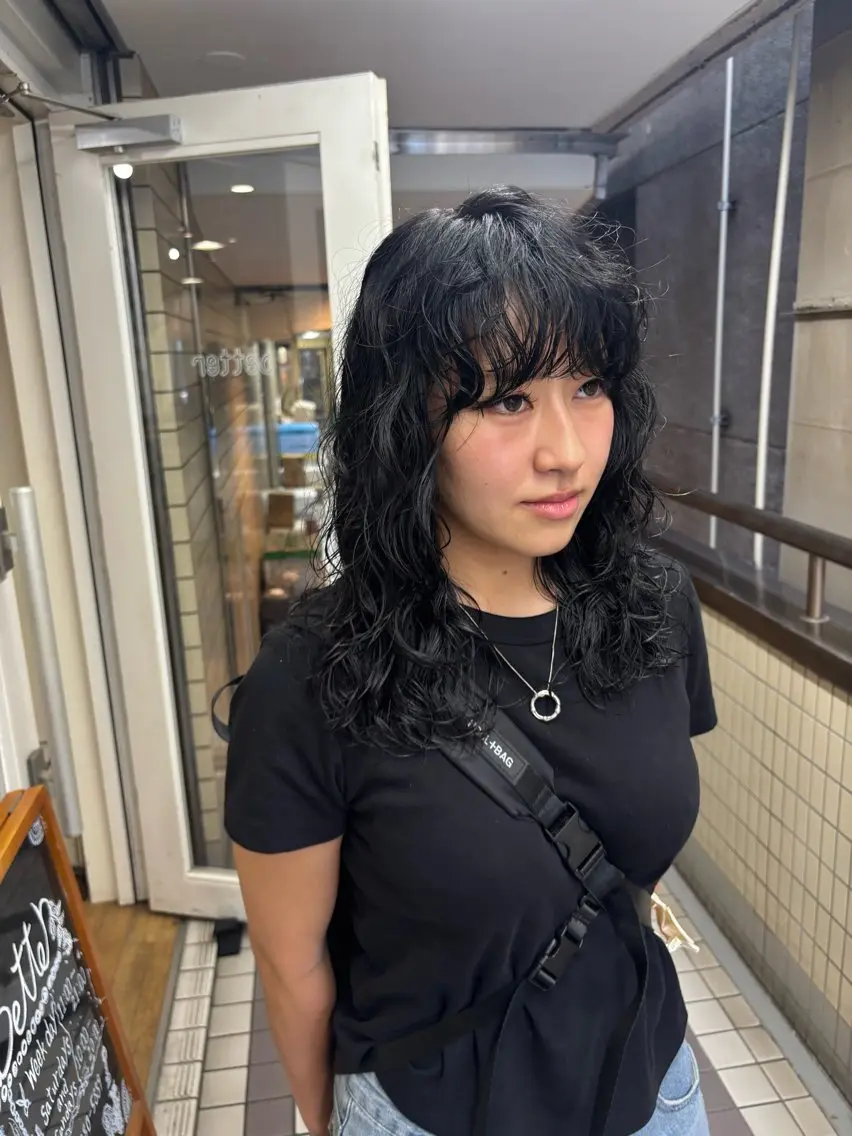 ミディアム パーマ カット パーマ kaito 外国人風パーマ！のヘアスタイル