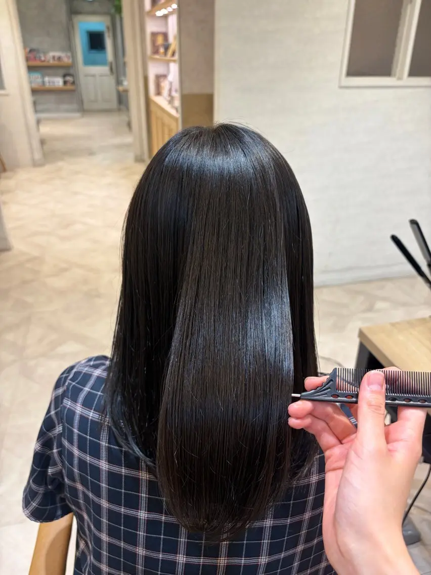 ミディアム ヘアカラー 小川 ルミナのヘアスタイル
