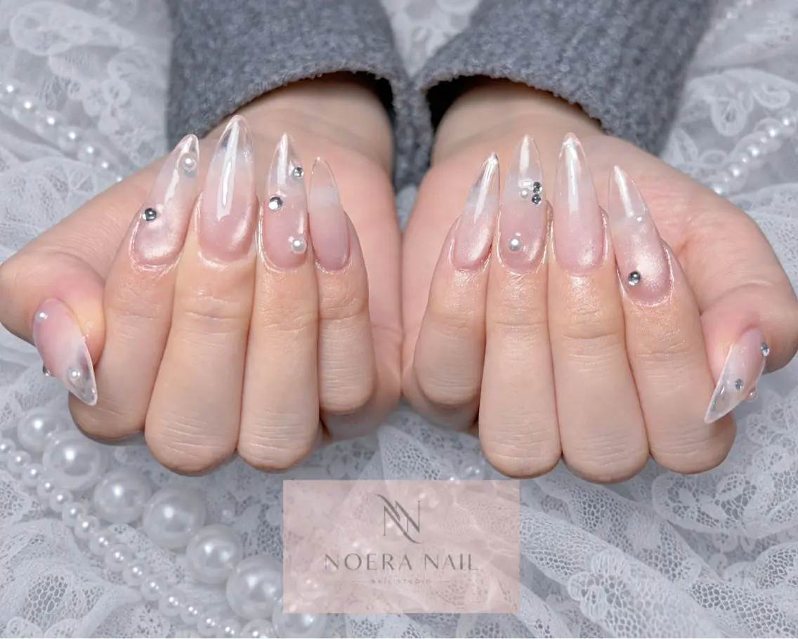 ネイル 長さ出し 韓国ネイル 持ち込み ネイルチップ ワンホンネイル ハンドネイル ハンドケア NOERA NAIL チップ長さ出し大塚店のネイルデザイン