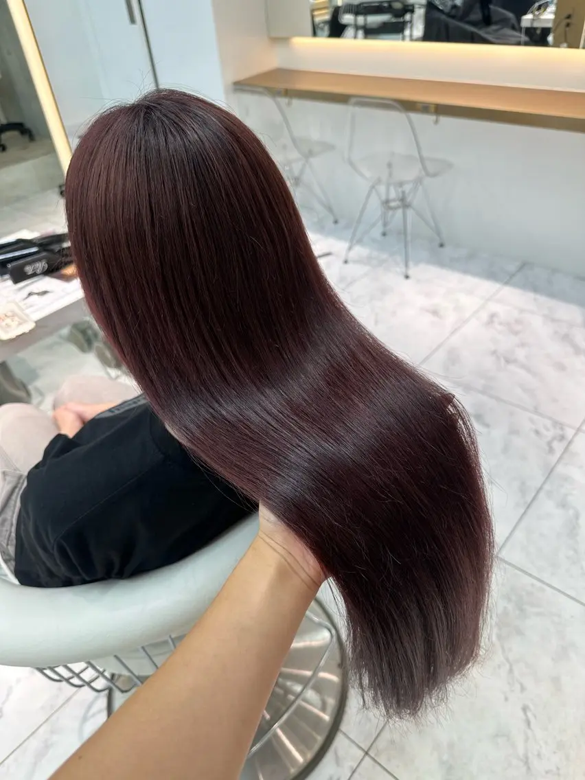 ロング カラー 縮毛矯正 カット ヘアカラー 縮毛矯正 トリートメント 🍒楓🍒北九州1 艶カラー作る人🎨のヘアスタイル
