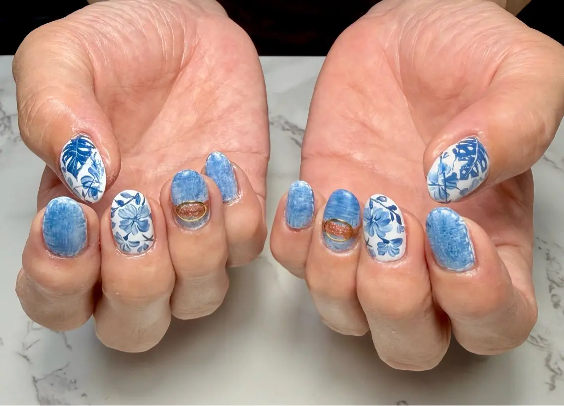 ネイル アニマル柄 アートネイル チークネイル フラッシュネイル フラッシュマグ Mai’s nailのネイルデザイン