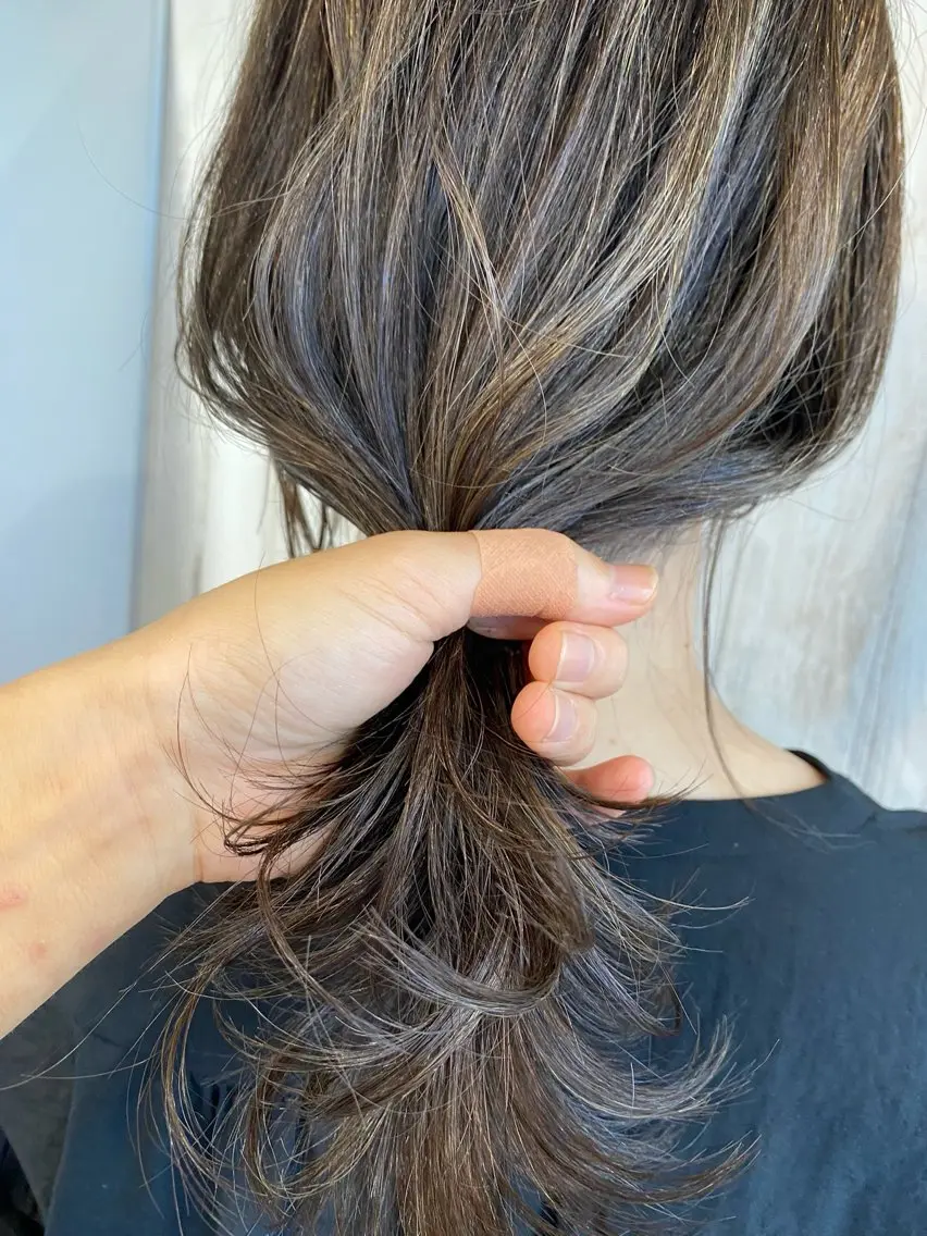 ミディアム ハイライト ヘアカラー トリートメント 田町駅徒歩5分 🌼fumiのヘアスタイル