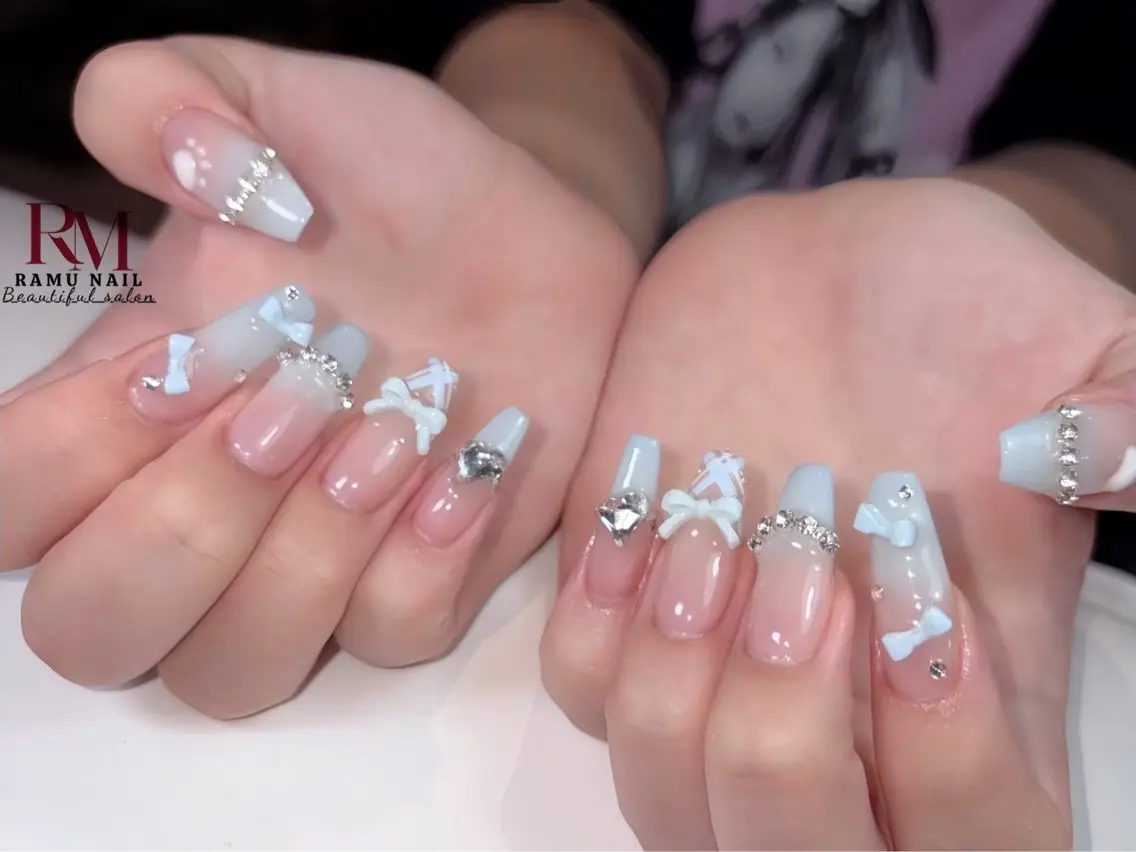 ネイル キラキラネイル マグネットネイル ミラーネイル ピンク 夏ネイル ハンドネイル RAMU Nail 恵比寿店のネイルデザイン