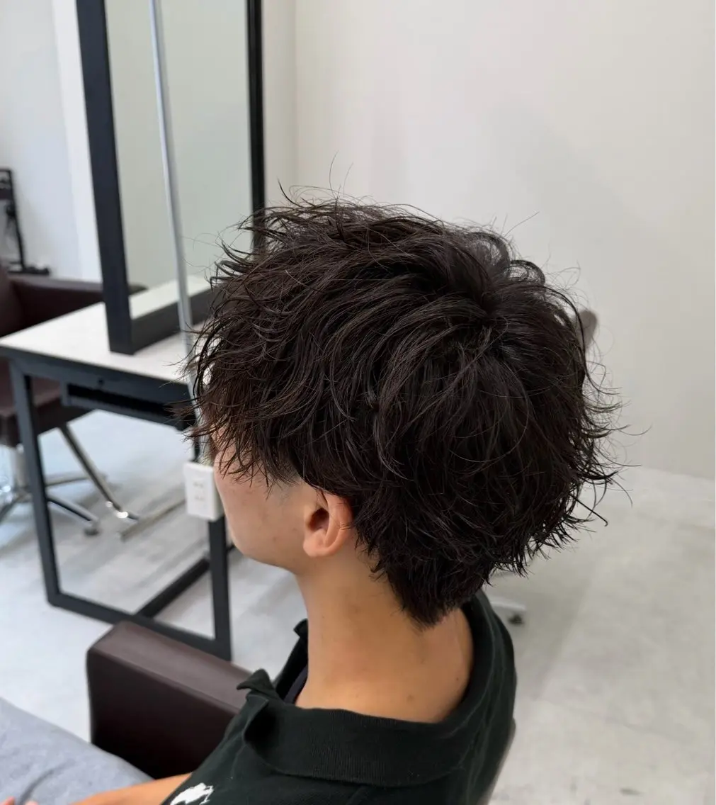 【人気No.1👑】メンズカット✂️+ダメージレスケアパーマ🌀🌀の写真