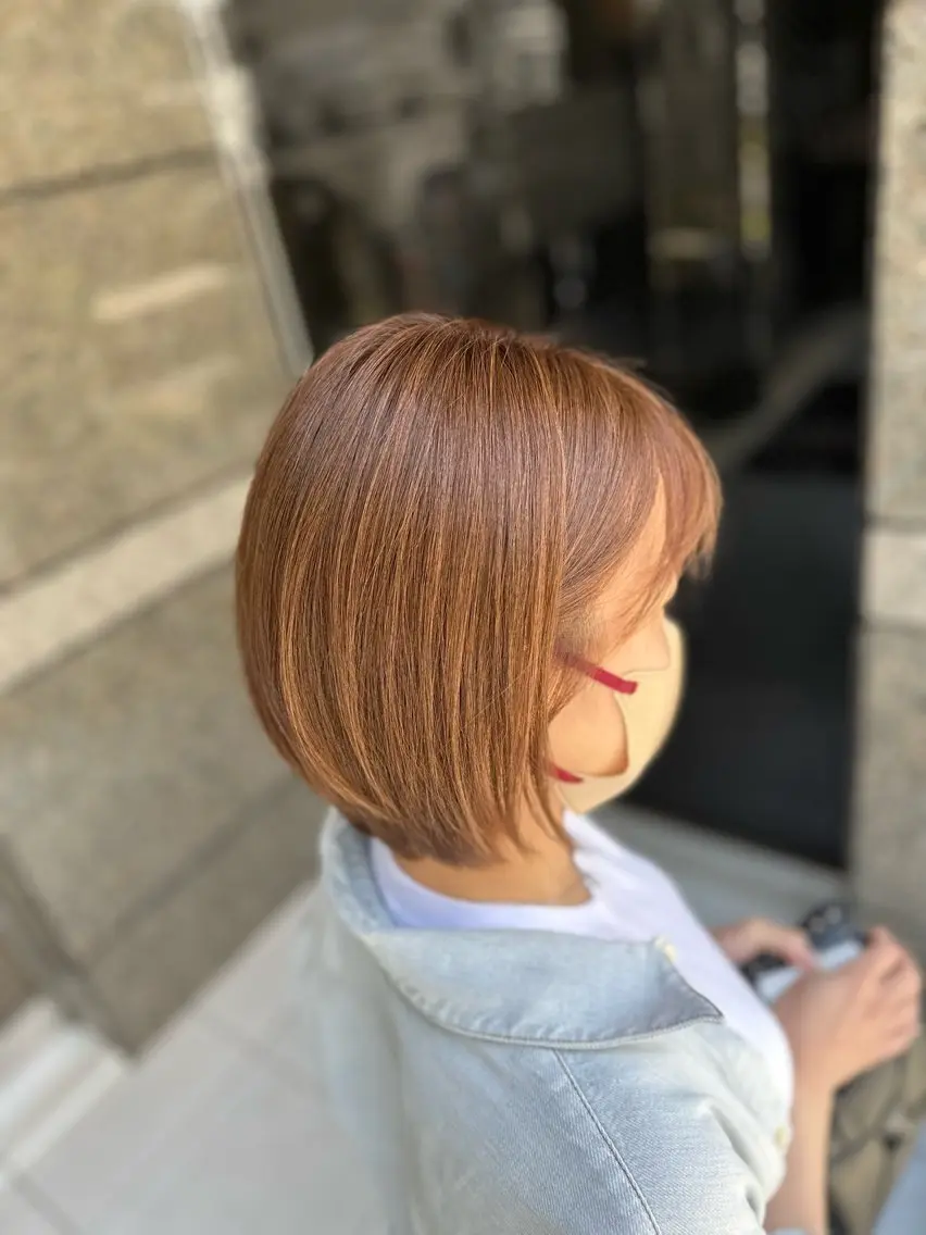 ショート カラー 艶髪/髪質改善/ ホンダリコのヘアスタイル