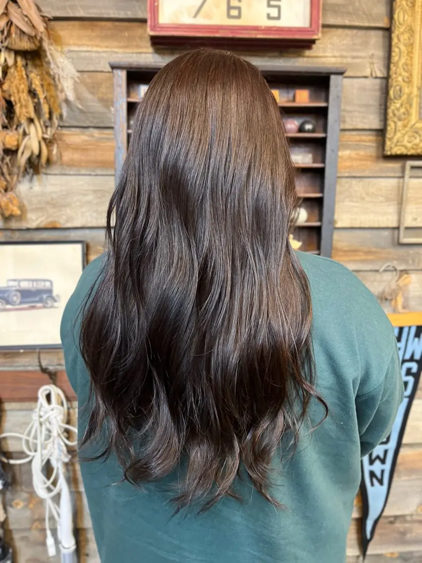 ロング カラー ベージュカラー ブルーカラー 透明感カラー ヘアカラー トリートメント 川崎 かなでのヘアスタイル