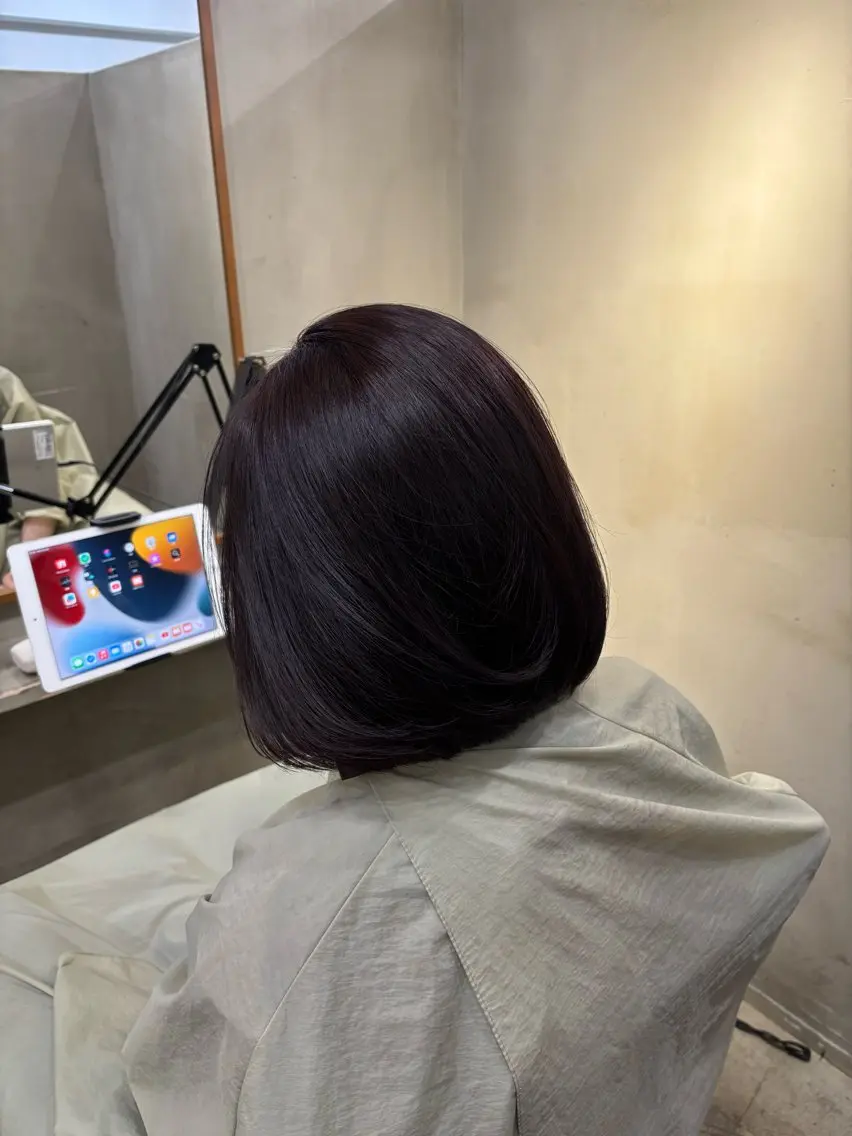 ショート カラー バイオレットカラー ヘアカラー 中園康 /カラー/ブリーチのヘアスタイル
