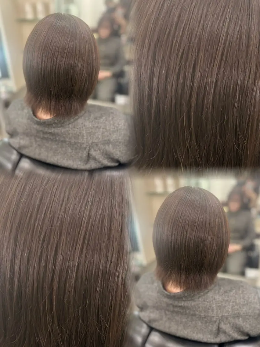ミディアム ボブレイヤー ボブ レイヤーカット カット ヘアカラー トリートメント 髪質改善🎀うる ツヤカラー🩷きららのヘアスタイル